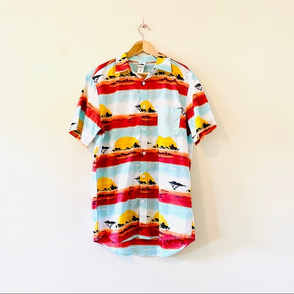 lion king button up shirt